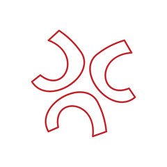 Obraz premium Red Angry Element