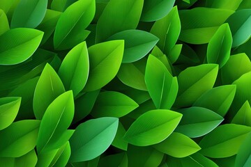 Fototapeta premium A close up of green leaves with a lot of detail. The leaves are very thin and delicate, and they are arranged in a way that creates a sense of depth and texture