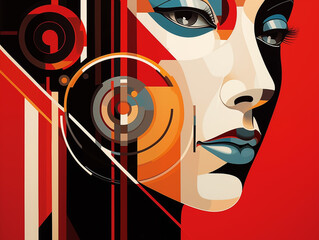 Graceful Abstract Woman Designs in Frosty Color Schemes

