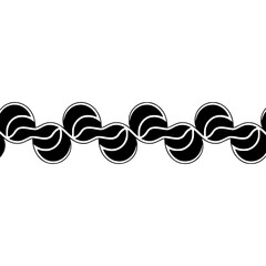 Abstract Black & White Ornament Border, Minimalist Design