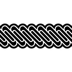 Geometric Chain Pattern: Black & White, Repeating, Modern Design