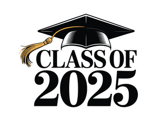 Class of 2025 Graduation Cap Design Illustration