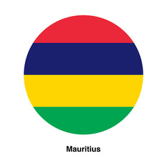 Mauritius country flag vector isolated on transparent background
