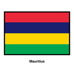Mauritius country flag vector isolated on transparent background