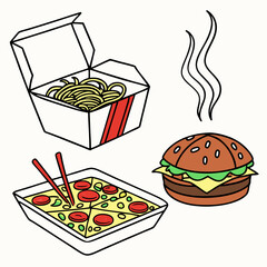 food delivery
, white background