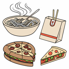 food delivery
, white background