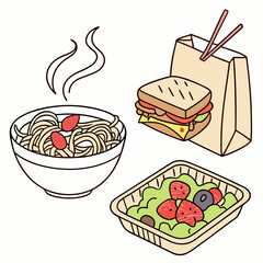 food delivery
, white background