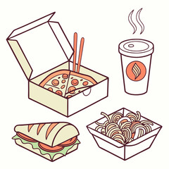 food delivery
, white background