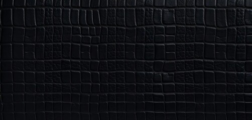 Black alligator leather seamless pattern, textured background, textile, luxury