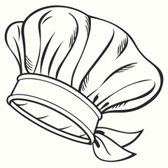 chef hat white background