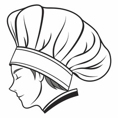 chef hat white background