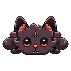 Cute Colored Cat Griffin Head Illustration