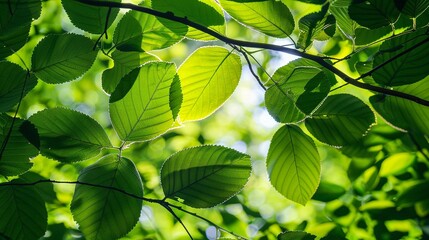 green leaves on a sunny day