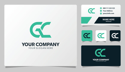 Modern GC logo design for business branding elegant and professional identity