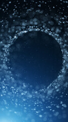 In a circle blurred dots with copy space illustration vertical background.