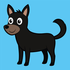 vector illustration of cartoon dog