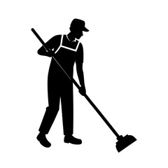 Silhouette of Walking and Running Man Vector Athlete Illustration on White Background

