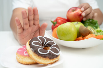 Junk food no good health eating for diet.