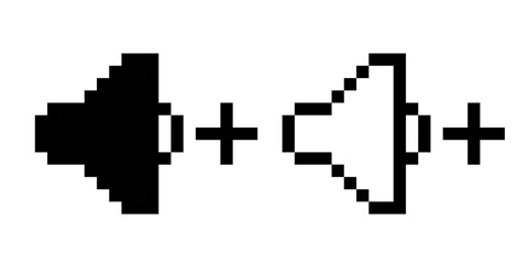 Volume icon pixel. Audio pixel