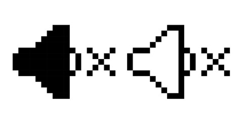 Fototapeta premium Sound icon pixel. Volume pixel