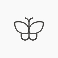Butterfly outline icon. insect linear style sign for mobile concept and web design.