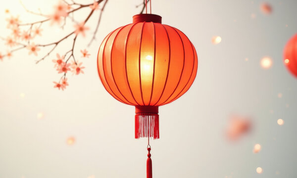 Red Lantern, Cherry Blossoms, Asian Festival - Asian-inspired imagery