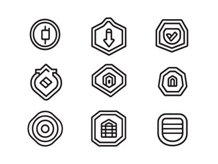 Discount Badge Line Art Vector for Sales Promotions