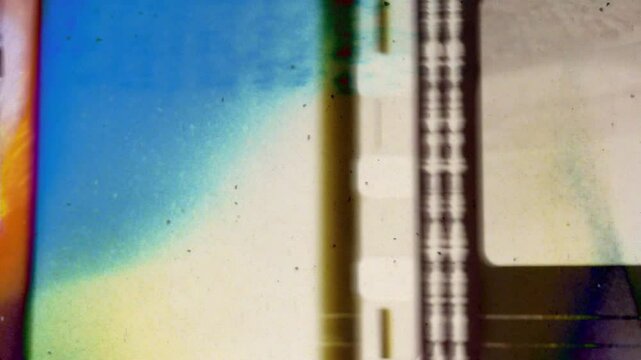 Super 8 film burned and scratched texture montage