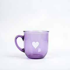 white cup on blue