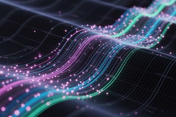 Obraz premium Abstract Technology Wave Background