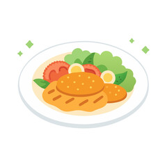 vegetarian food,  white background