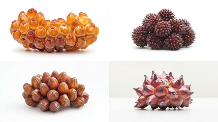 Obraz premium Clusters of tropical fruit seeds