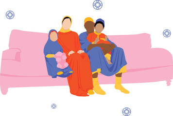 Mom Dad Daughter and Son