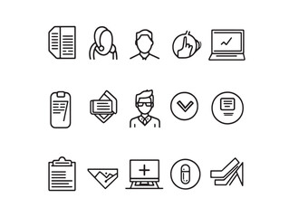 Doctor Consultation Icon Line Art Design for Healthcare Illustration