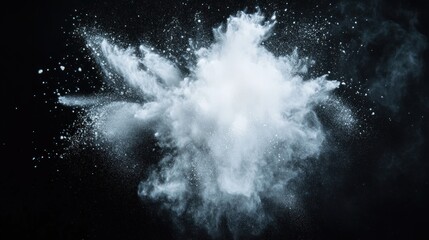 Abstract Powder Explosion with Dramatic Lighting