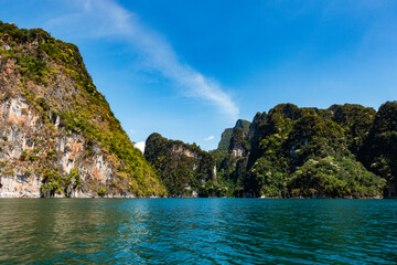 Tropical rainforest Mountain peak in Thailand, Beautiful archipelago islands Thailand Scenic...