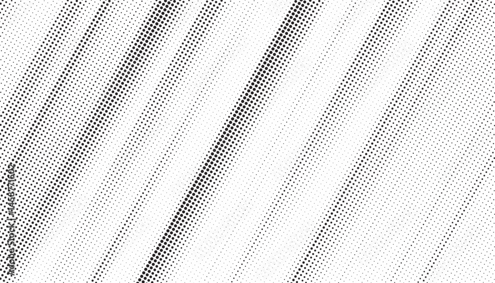 Leinwandbilder Diagonal, oblique, slanting effect dots geometric vector pattern. Abstract halftone texture and background. Vector illustration.	