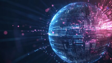 Fototapeta premium Abstract data sphere