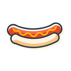 hotdog ,white background
