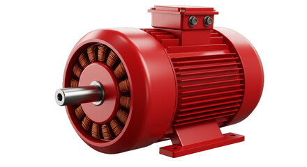 Fototapeta premium Red electric motor industrial power