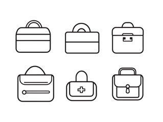 Unique Doctors Bag Line Art for Professional Medical Artwork