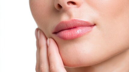 Woman Lips Detail Close-up