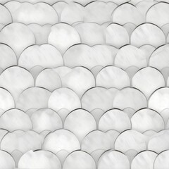 Fototapeta premium Fish scale tile pattern sphere paper white.