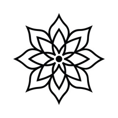 abstract mandala painted look vector line art silhouette