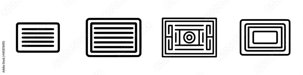 Poster vector illustration icons representing various rectangular shapes and designs suitable for user inte