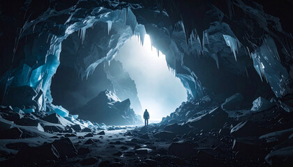 mysterious icey cave