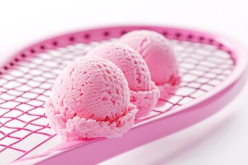 pink ice cream