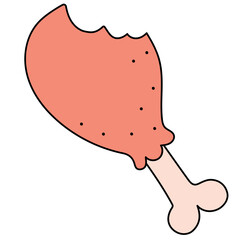 Fried chicken bite icon