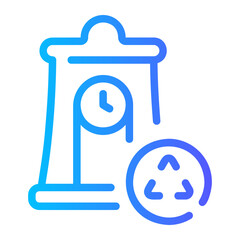 Obraz premium vintage clock gradient icon