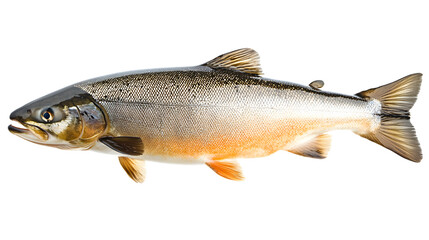 Obraz premium Fresh Salmon Fillet on White Background for Food Photography